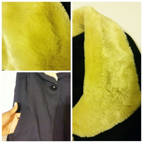 Style & Co. Black Vest w/ Faux Fur Collar - Picture 3 of 5
